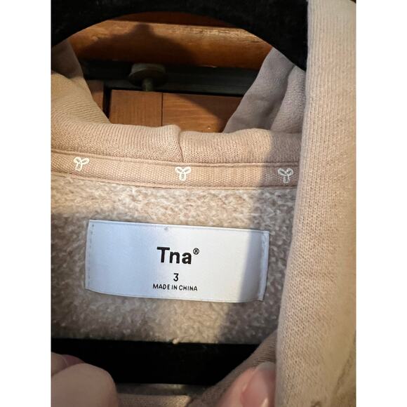 Aritzia's Tna Women's Cozy Fleece Boyfriend Oversized Hoodie Modern Taupe 3 (L) - Picture 7 of 11